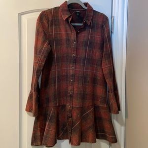 Target Wild Fable plaid mini shirt dress